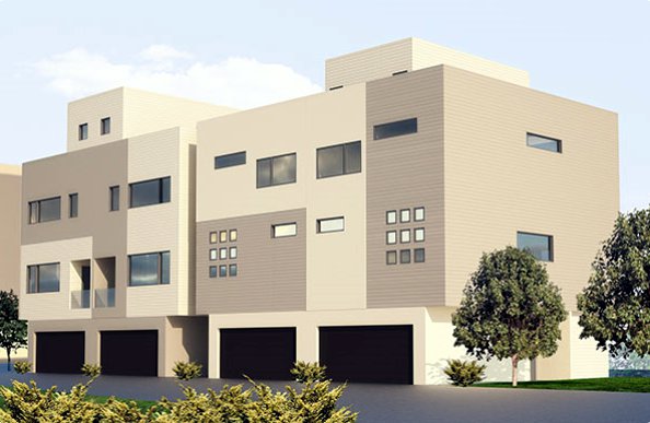 Wall Street Townhomes in The Cedars is a block from DART's Cedars Station.