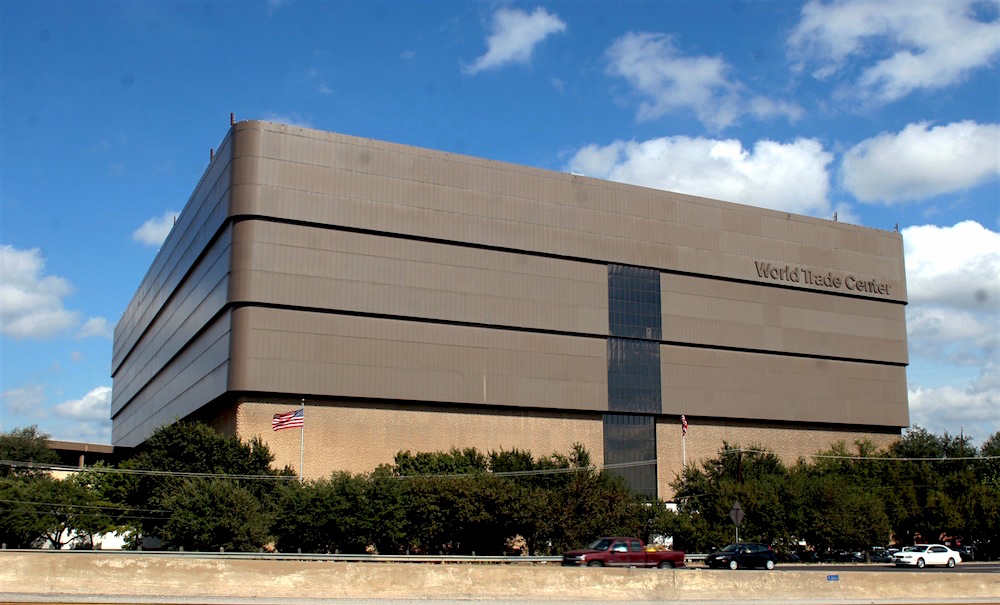 The World Trade Center building in Dallas -- ugly and proud of it. Photo courtesy of the Dallas Morning News.