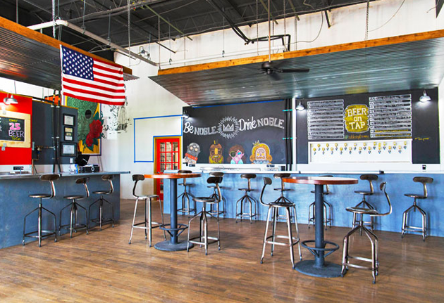 The taproom at Noble Rey is anything but dull. Photo courtesy UrbanDaddy.com.