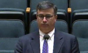 Santos Martinez, a consultant with Masterplan. Image courtesy of City Plan Commission video archives.