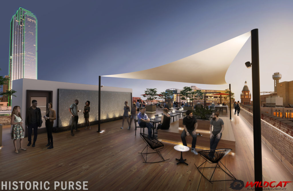 The roof deck will provide one of the best rooftop views available in downtown. Courtesy: Architexas.