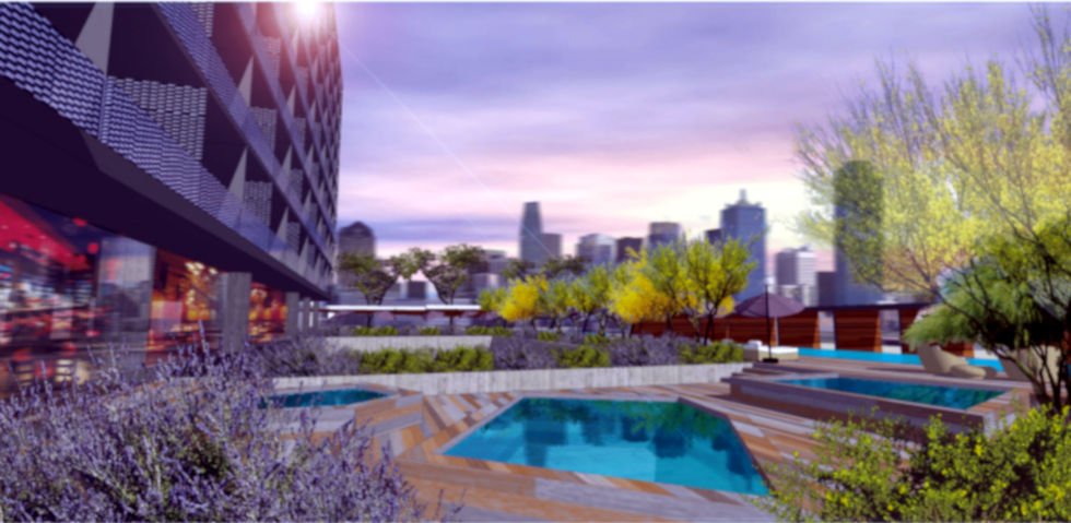 Concept of an upper story pool deck for the 148 Pittsburg project. Courtesy: JMJ Development.